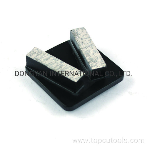 Concrete Floor Diamond Grinding Shoes Polishing Plate with 2 Segment